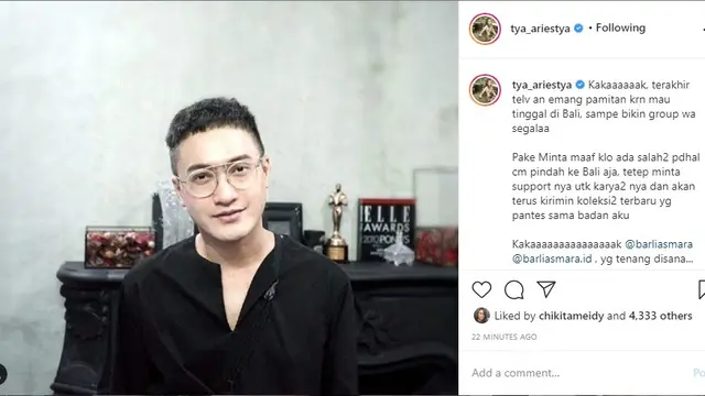 Barli Asmara (Foto: Instagram/@tya_ariestya)