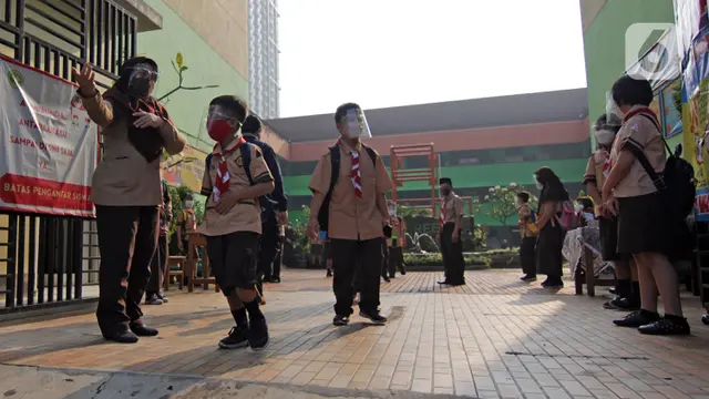 FOTO: Uji Coba Sekolah Tatap Muka di Jakarta