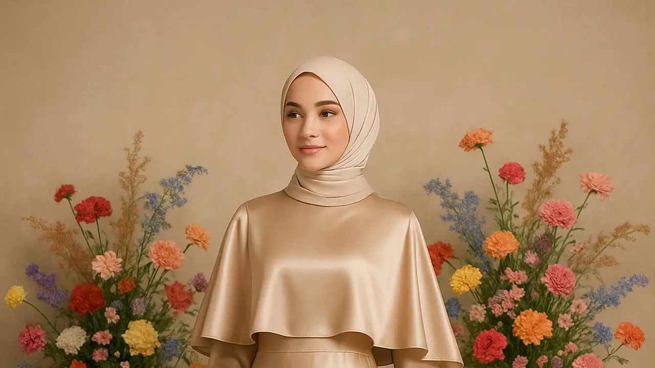Model Gamis Satin yang Enggak Gampang Kusut