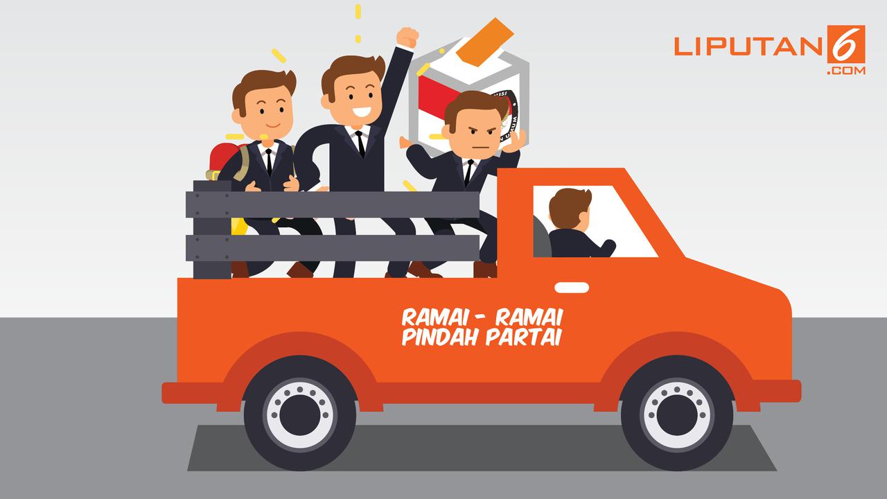 banner ramai-ramai pindah partai
