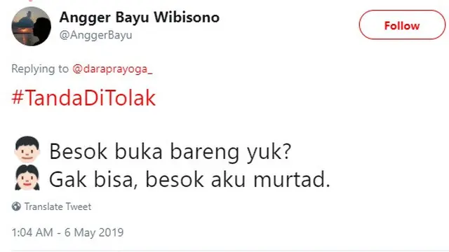 ajakan bukber ditolak (foto: @anggerBayu)