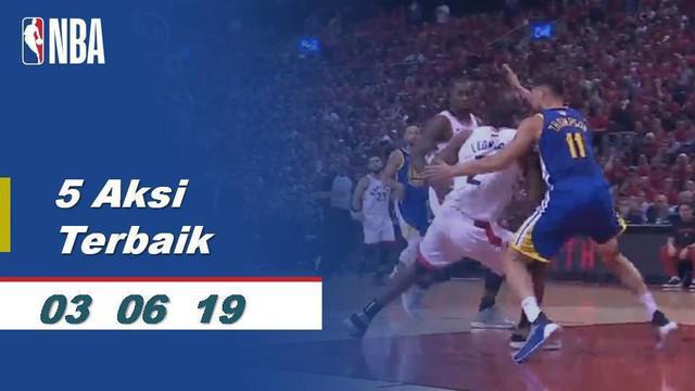 Berita video aksi-aksi terbaik dari game kedua Final NBA 2019 antara Golden State Warriors melawan Toronto Raptors, Senin (3/6/2019) WIB.