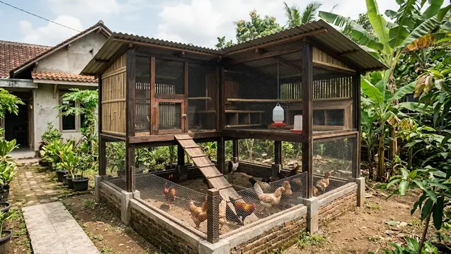 9 Model Kandang Ayam Panggung Biar Aman dari Banjir dan Predator