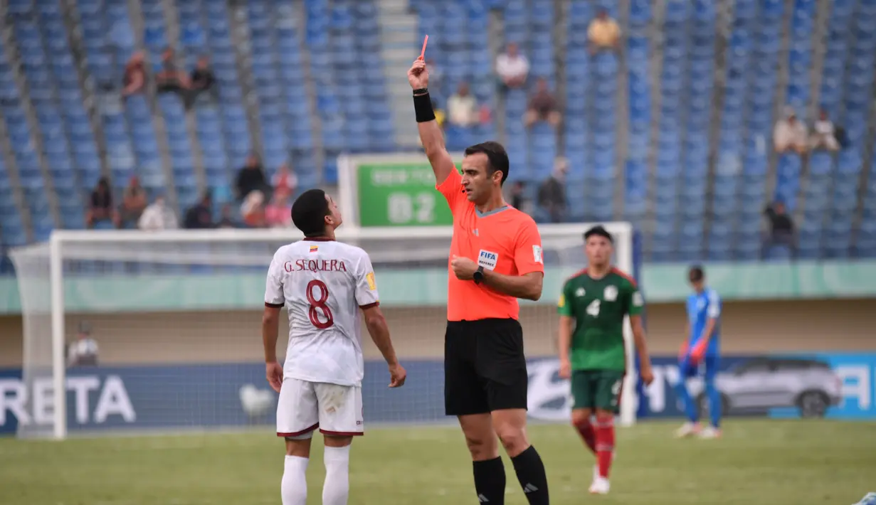 Bahkan ketika Venezuela bermain dengan 10 pemain setelah Giovanny Jose Sequera Sequera dikatu merah langsung. (Doc. LOC WCU17/SBN)