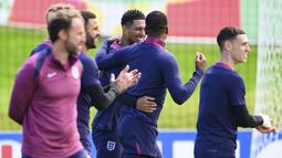 Timnas Inggris bakal menantang Spanyol dalam final Euro 2024 di Olympiastadion, Senin (15/7/2024) dini hari WIB. (Robert Michael/dpa via AP)