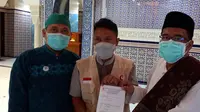 Rumah Sakit di Tangerang menyalurkan bantuan untuk perbaikan faskes di Gaza Palestina. (Liputan6.com/Pramita Tristiawati)