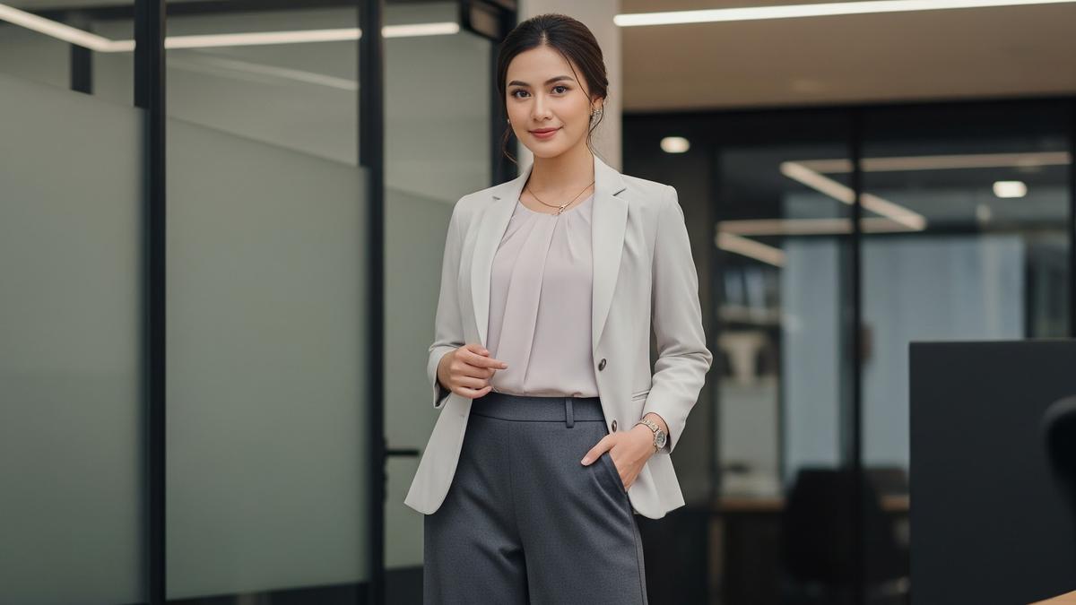 7 Model Baju Kerja Wanita Setelan Celana Panjang Kekinian, Tampil Percaya Diri di Kantor