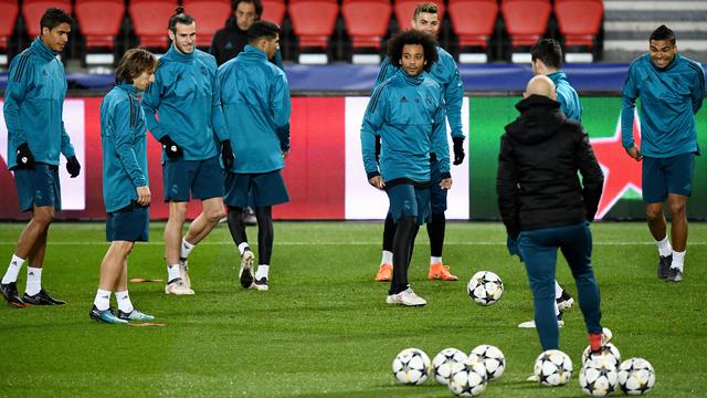 Intip Latihan Pemain Real Madrid Jelang Hadapi PSG di Leg Kedua