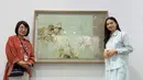 Dalam potret yang berbeda, Raline Shah pilih tampilan polosan dengan hijau mint saat kunjungi pameran [@ralineshah]