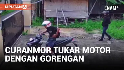 VIDEO: Spesialis Curanmor Tukar Motor Korban dengan Gorengan