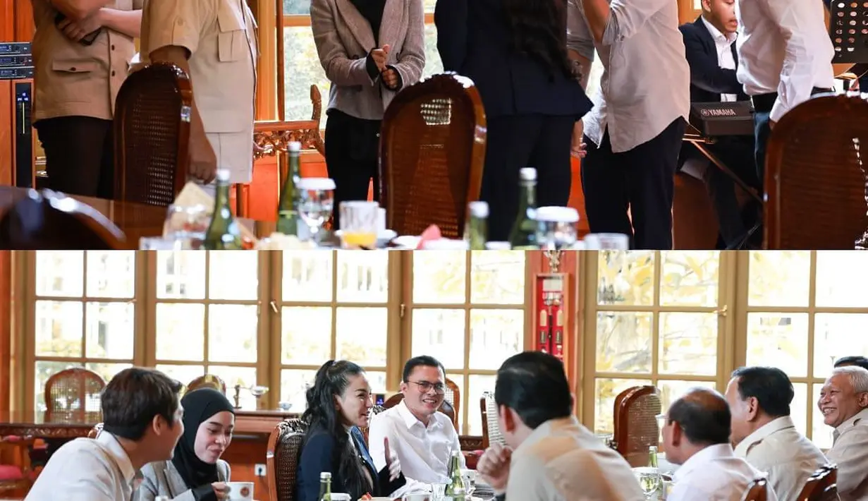 Ia padukan lagi penampilannya ini dengan celana kain panjang berwarna hitam yang pas. Rambut panjangnya ditata half-ponytail dan wajahnya dirias minimalis yang menambah nuansa elegan dari penampilannya secara keseluruhan. [Foto: Instagram/nikitamirzanimawardi_172]