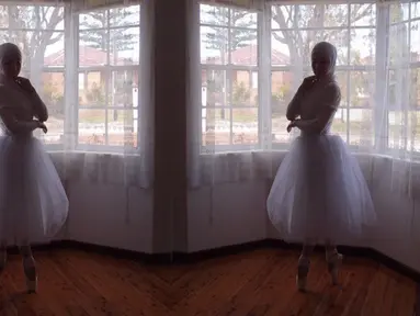 Stephanie Kurlow (14) menjadi perbincangan dengan cita-citanya untuk menjadi balerina profesional pertama yang mengenakan hijab. (instagram.com/stephaniekurlow)