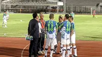 Fun Football yang diikuti Presiden FIFA, Gianni Infantino bersama pengurus PSSI. (Muhammad Adiyaksa/Bola.com)