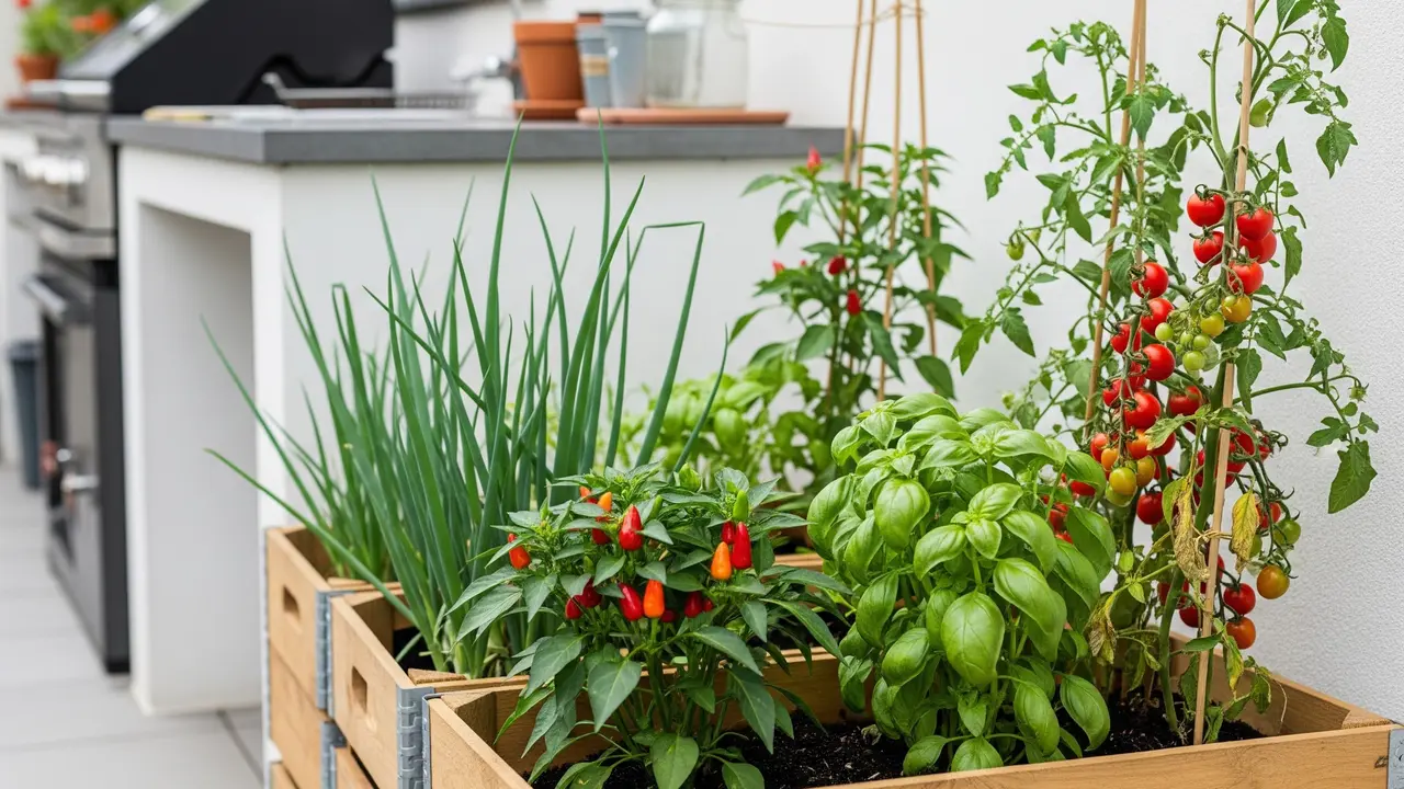 Desain Kebun Sayur Pakai Peti Kayu Bekas Ekspedisi