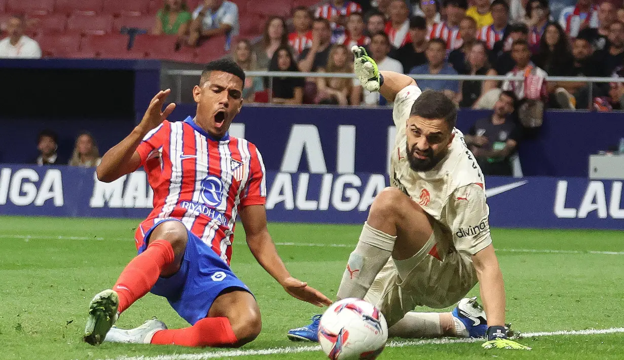 Bermain di Stadion Civitas Metropolitano, Atletico Madrid menang dengan skor 3-0 atas Valencia CF. (Pierre-Philippe MARCOU/AFP)