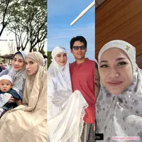 Sederet artis pamer wajah cantik saat Sholat Ied di hari Lebaran. Ada siapa saja?