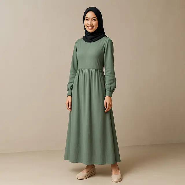 Mending Long Dress atau Gamis? Ini Rekomendasi Buat Kamu yang Berhijab/Ilustrasi gambar oleh AI