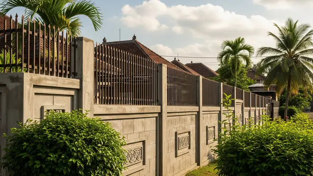 Model Pagar Beton Bertulang Anti Maling yang Super Kuat untuk Area Perumahan