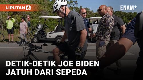 VIDEO: Walah! Presiden A.S Joe Biden Jatuh dari Sepeda