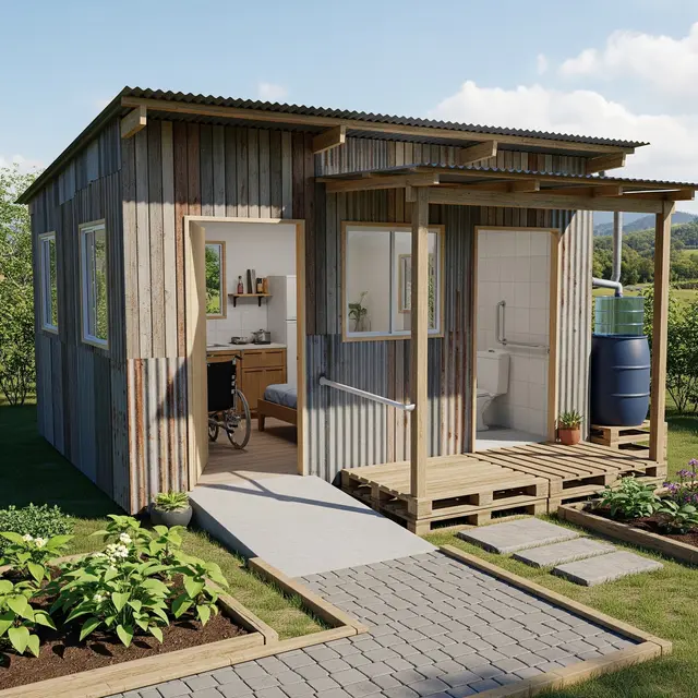 Desain Rumah Sederhana Rp 50 Juta di Desa untuk Lansia Stroke (Image by Gemini AI)