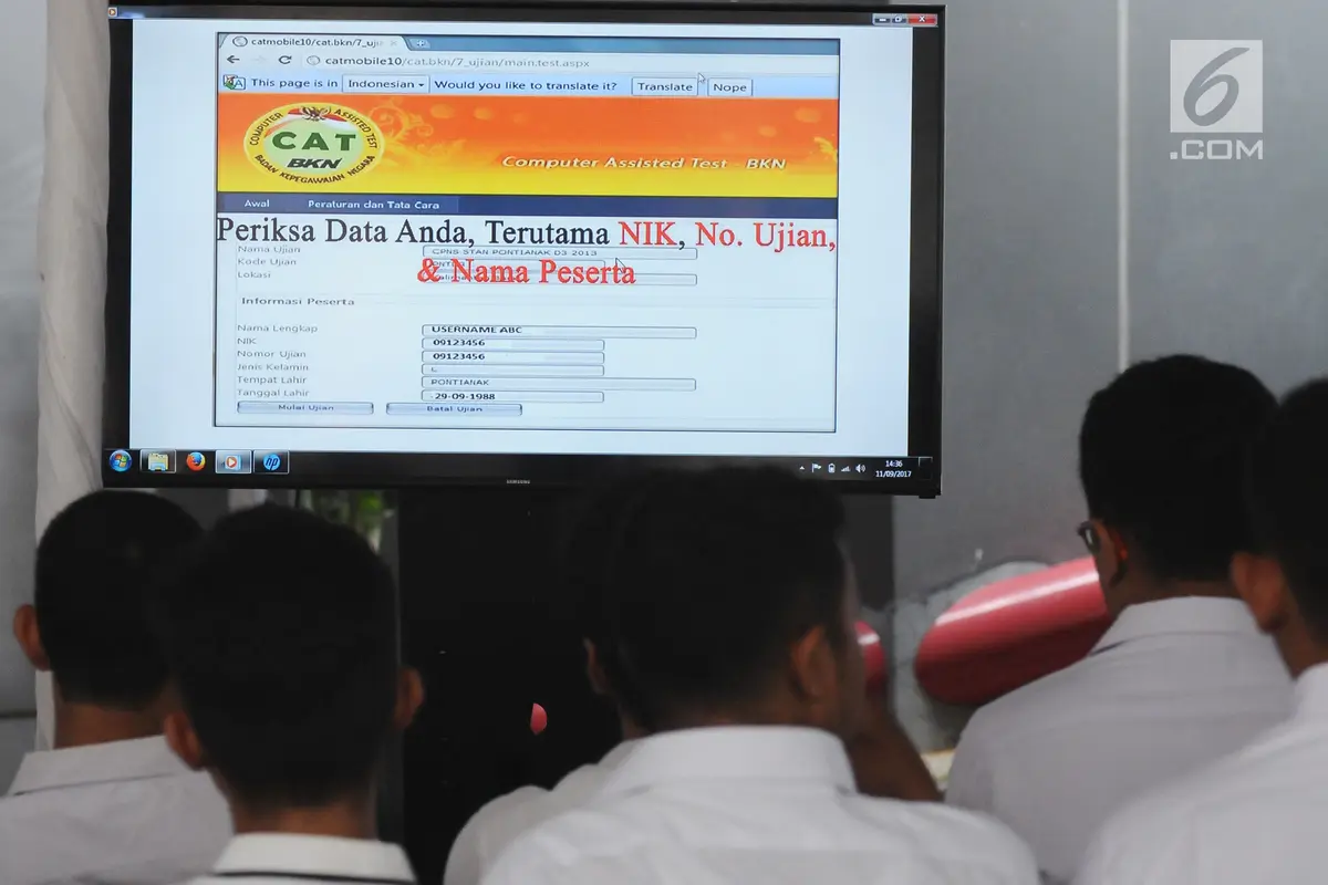 Ribuan Pelamar Ikuti Tes CPNS Kemenkumham