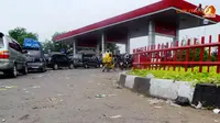 Pemudik Istirahat, SPBU Winong di Cirebon Jadi Kotor