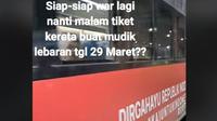 Suporter Curhat Tonton Laga Timnas Indonesia vs Bahrain di GBK, tapi Tiket Kereta Mudik ke Madiun Habis.&nbsp; foto: TikTok @elkusa_sport508E