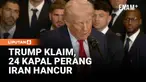 Presiden Amerika Serikat Donald Trump mengklaim militer Iran mengalami kehancuran besar setelah operasi militer yang dilakukan bersama Israel.