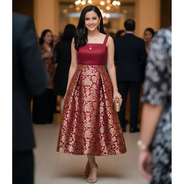 Dress A-Line Brokat