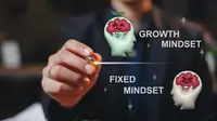 Ilustrasi Growth Mindset vs Fixed Mindset. (Foto: Shutterstock)