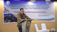 Menteri Kelautan dan Perikanan Edhy Prabowo menghadiri dialog dan focus group discussion (FGD) bersama Pusat Pelatihan Mandiri Kelautan dan Perikanan (P2MKP) di Kantor Kementerian Kelautan dan Perikanan (KKP).