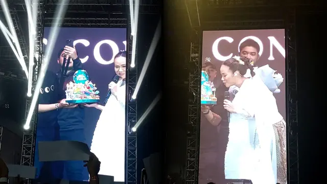 Yura Yunita dapat birthday surprise dari para penonton dan Hip-hip Yura.
