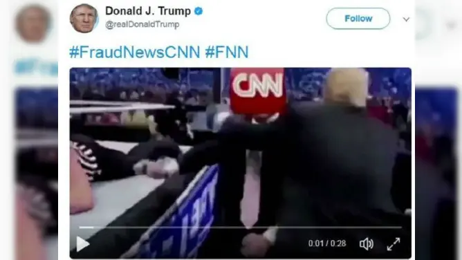 Donald Trump ejek CNN (Twitter)