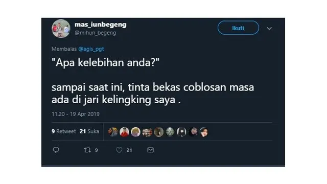Jawaban Netizen Saat Ditanya ‘Apa Kelebihan Anda’