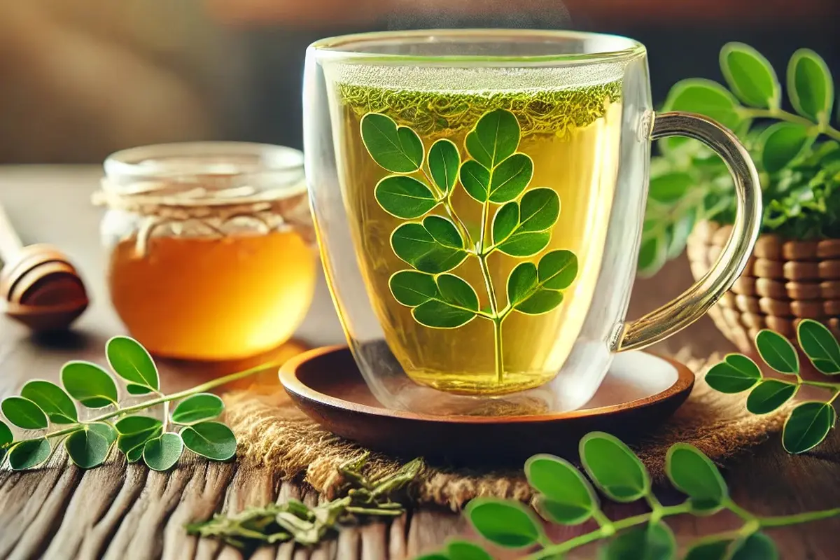 1. Teh Daun Kelor Hangat