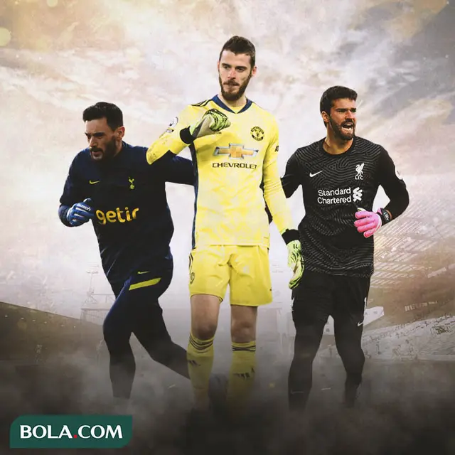 Ilustrasi - Hugo Lloris, David de Gea, Alisson Becker