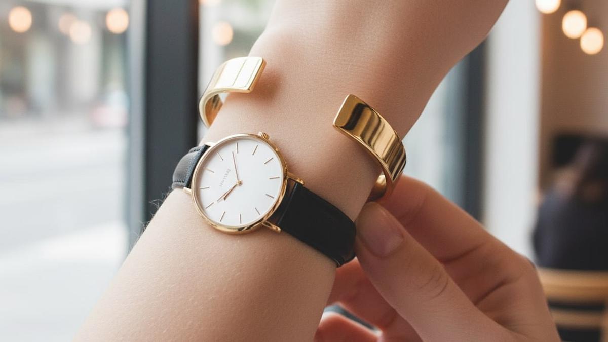 Inspirasi Mix &amp; Match Gelang Emas dengan Jam Tangan agar Tampil Elegan Setiap Hari