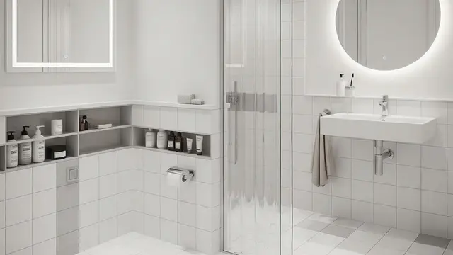 Desain Kamar Mandi Modern 2x2 Kloset Jongkok dan Shower