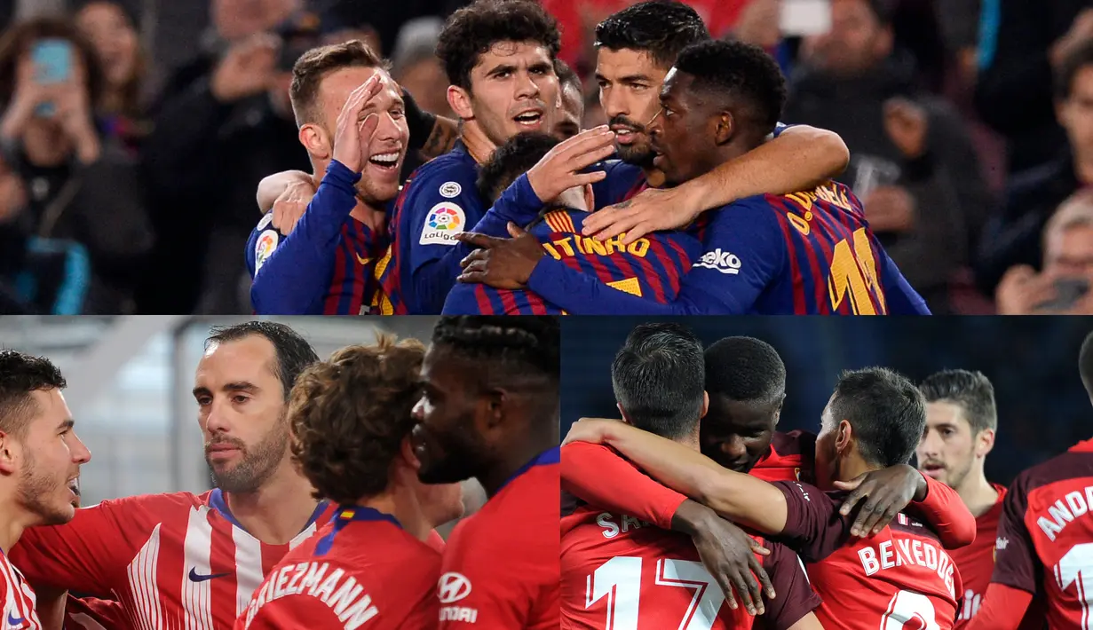 Barcelona semakin memperlihatkan dominasinya di kompetisi La Liga Spanyol (21/1). Raihan tersebut diperoleh usai anak asuh Valverde tersebut mengalahkan Leganes 3-1.  (Kolase Foto AFP)