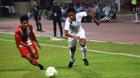 Timnas Indonesia U-18 menekuk Deltras dengan skor 1-0 di Stadion Gelora Delta, Sidoarjo, Sabtu (20/7/2019). (Bola.com/Zaidan Nazarul)