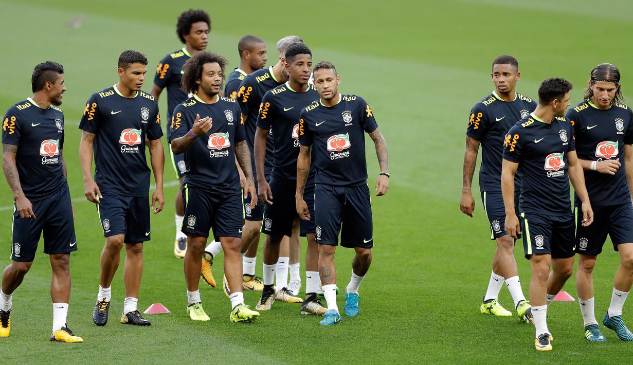 PHOTO Intip Latihan Timnas Brasil Jelang Kualifikasi Piala Dunia