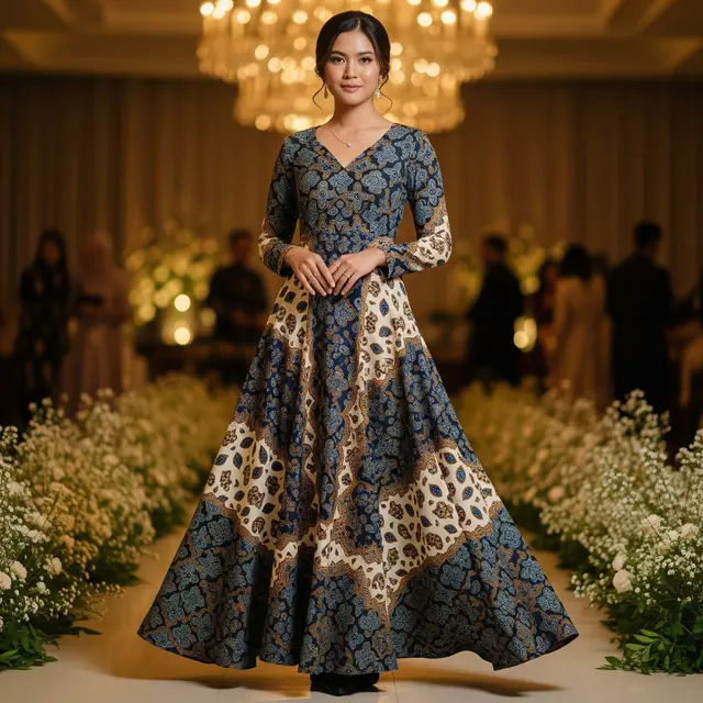 9 Model Dress Batik Kawung Modern Cocok untuk Pesta, Modis di Setiap Acara
