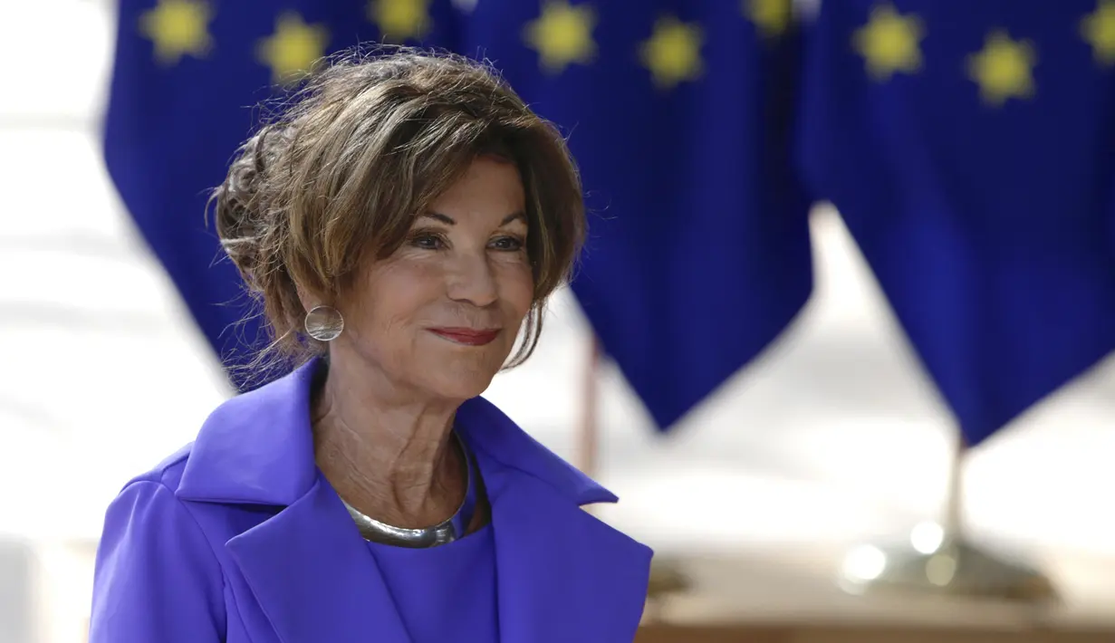 Brigitte Bierlein menjabat sebagai presiden Mahkamah Konstitusi sebelum menjabat sebagai kanselir Austria hingga Januari 2020. (Aris Oikonomou / AFP)