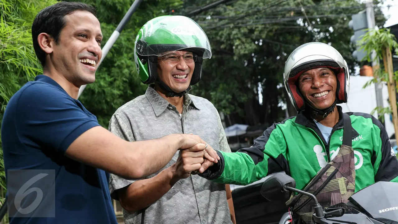 20160301-Bertemu Nadiem Makarim, Sandiago Uno Naik Gojek 