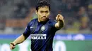 4. Yuto Nagatomo - Pendidikan tinggi merupakan hal yang lumrah bagi warga Jepang, begitu juga bagi mantan bek Inter Milan ini. Pemain yang saat ini memperkuat Galatasaray itu merupakan sarjana ekonomi di Doshisha University. (AFP/Andreas Solaro)