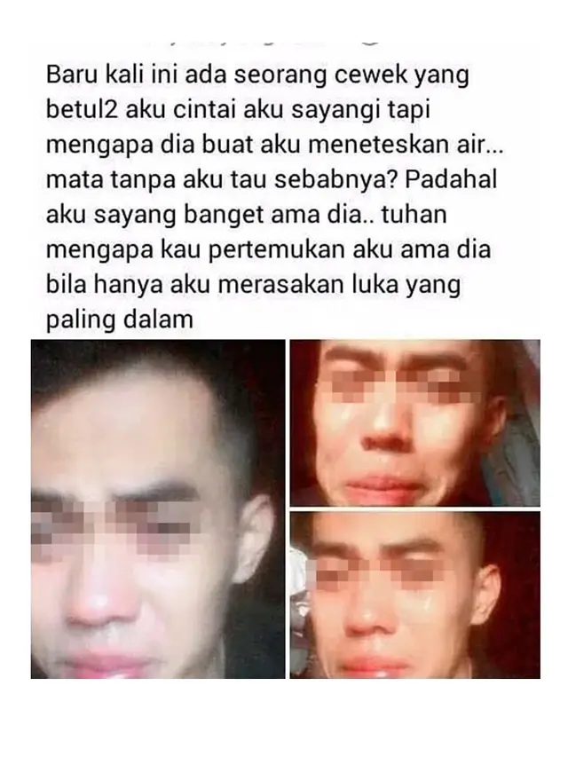 6 Status Facebook Cowok Dewasa Patah Hati Ini Kocak, Pamer Kesedihan