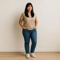 Model Rambut Layer Panjang Berponi Wajah Bulat untuk Usia 30 Tahun