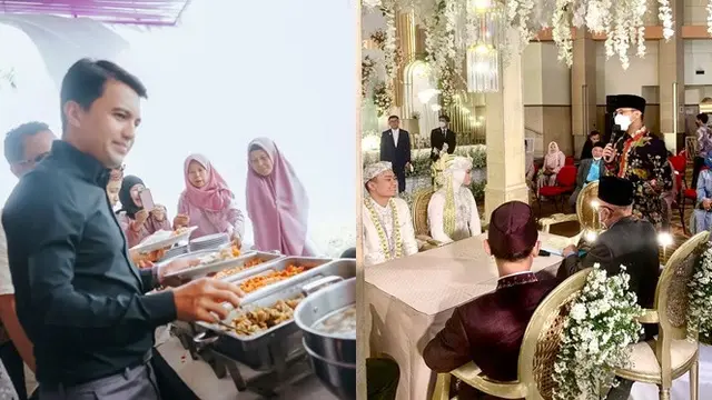 6 Potret Beda Gaya Sahrul Gunawan dan Hengky Kurniawan saat Hadiri Hajatan Warganya