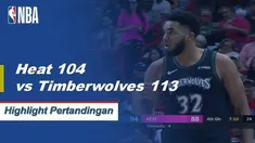 Karl-Anthony Towns membukukan 34 poin, 18 rebound, 7 assist, dan 6 blok dalam kemenangan Minnesota di jalan 113 - 104 di Miami.