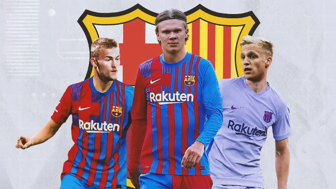 Barcelona - Matthijs De Ligt, Erling Haaland, Donny van de Beek